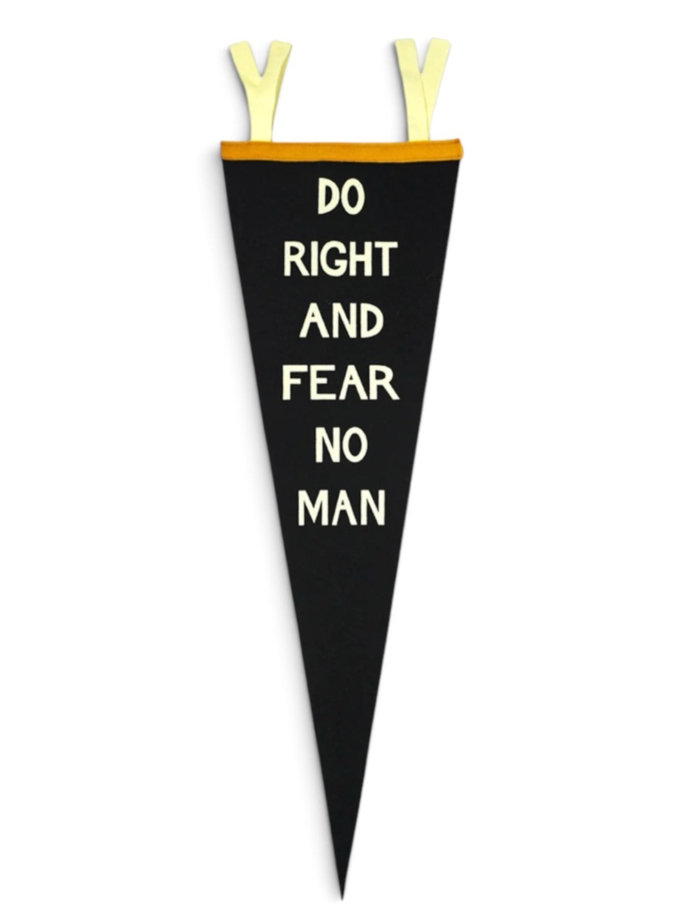 Oxford Pennant Do Right Fear No Man Black Felt Wall Banner NWT